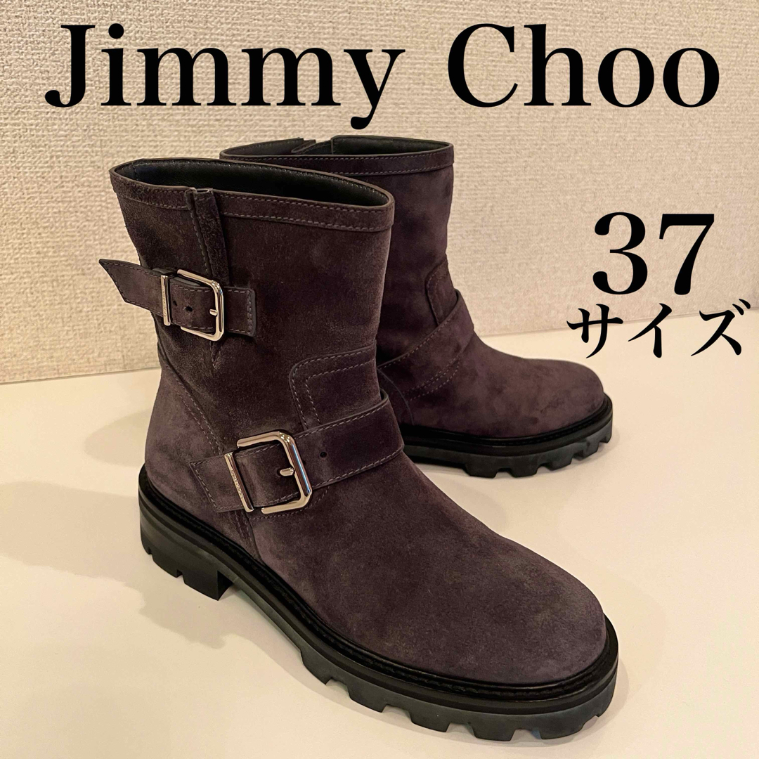 JIMMY CHOO(ジミーチュウ)のブーツ レディース　ライダース レザー　ジミーチュウ　ショートブーツ　 レディースの靴/シューズ(ブーツ)の商品写真