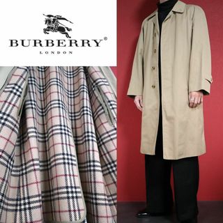 バーバリー(BURBERRY)の【希少】BURBERRY ライナー付き ノバチェック ロングステンカラーコート(ステンカラーコート)