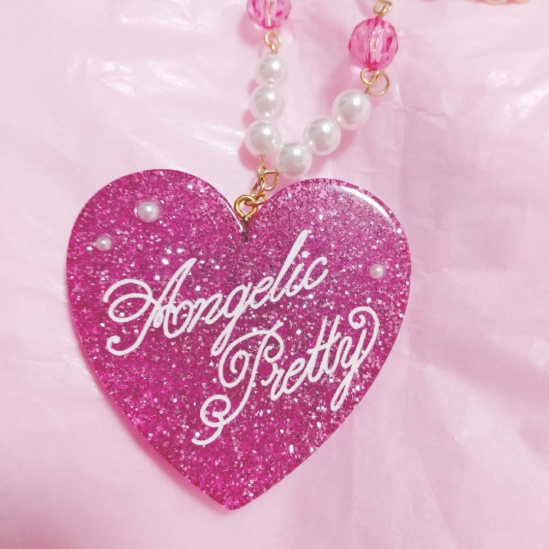 Angelic Pretty(アンジェリックプリティー)のDeco Heartネックレス レディースのアクセサリー(ネックレス)の商品写真