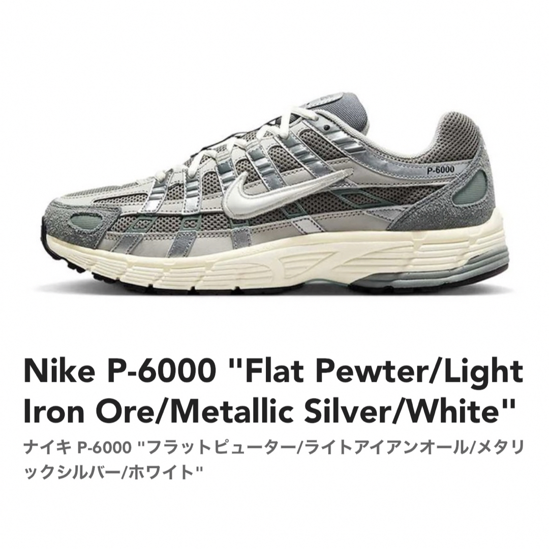 NIKE(ナイキ)のナイキ P-6000 フラットピューター ライトアイアンオール 29㎝ メンズの靴/シューズ(スニーカー)の商品写真