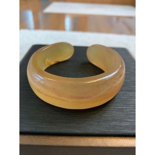 Y-178 天然牛の角　バングル　清熱解毒効果　健康を守る　腕輪52mm(ブレスレット/バングル)