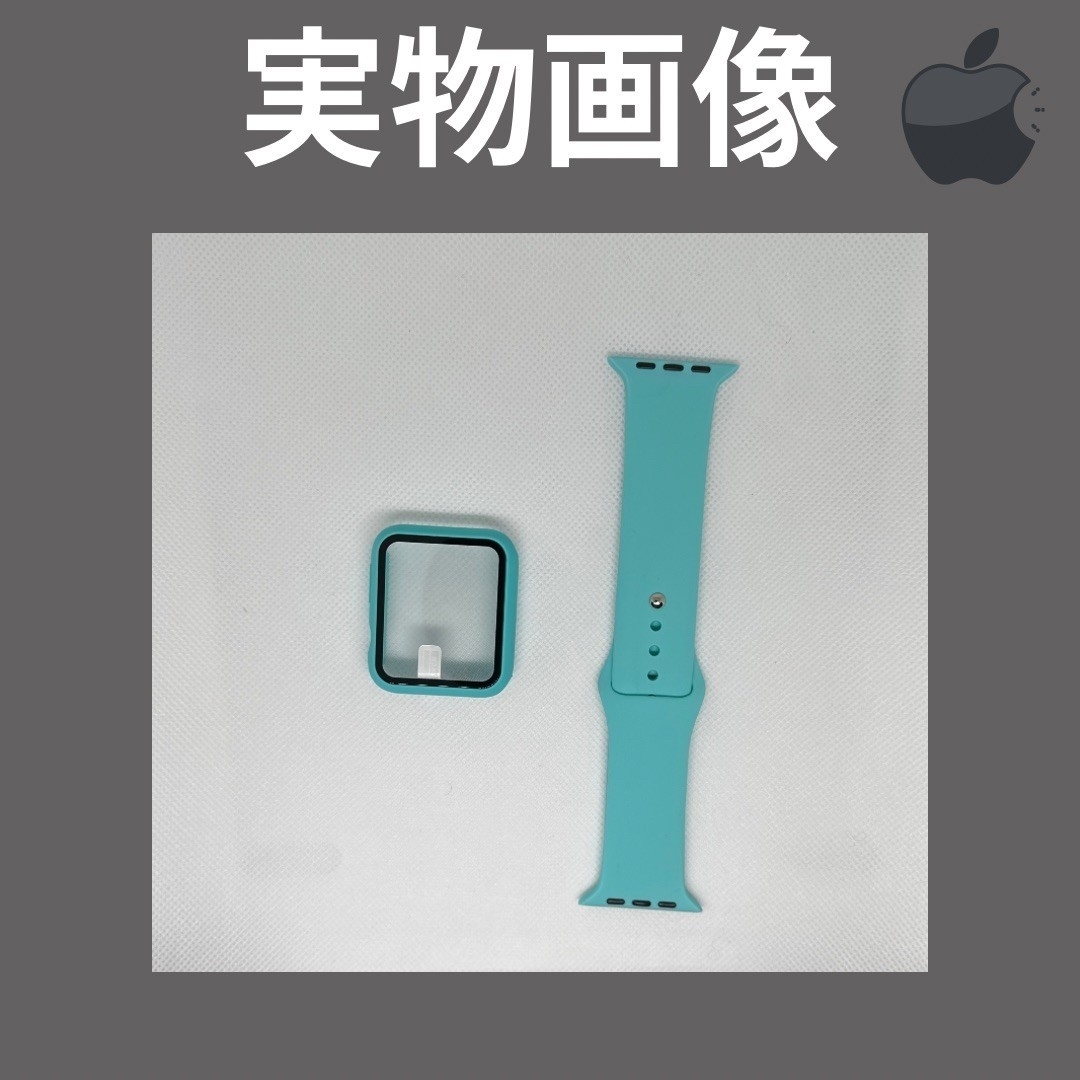 Apple Watch(アップルウォッチ)のApple Watch ベルト付きカバー ライトスカイブルー 42㎜ L メンズの時計(ラバーベルト)の商品写真
