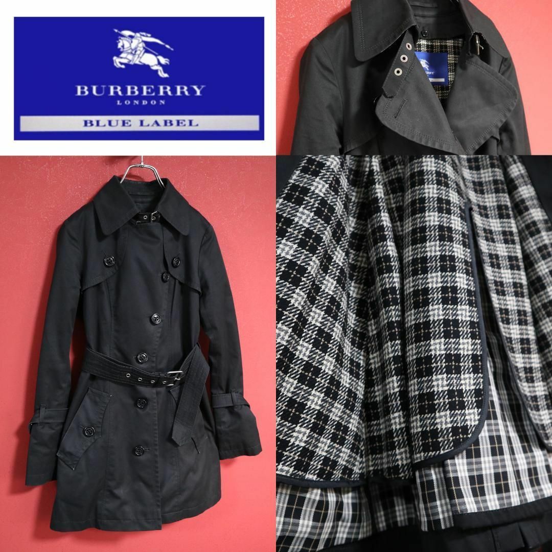 BURBERRY(バーバリー)の【最高級】バーバリーブルーレーベル ウールライナー付き ダブル トレンチコート レディースのジャケット/アウター(トレンチコート)の商品写真