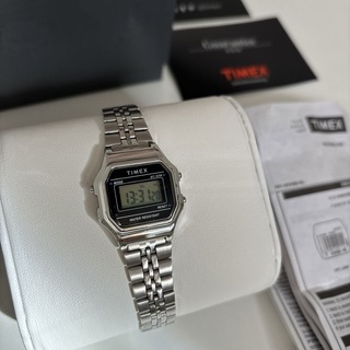 TIMEX - Timex (タイメックス) デジタルミニ 27mm シルバートーン 腕時計