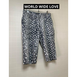 ワールドワイドラブ(WORLD WIDE LOVE!)のWORLD WIDE LOVE  ベロアパンツ　ボアパンツ　1(ハーフパンツ)