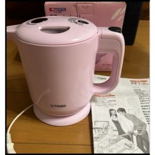 ティファール(T-fal)のタイガー 電気ケトル(0.6L) ピンク PFY-A060-P(電気ケトル)