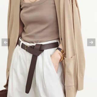 メゾンボワネ(MAISON BOINET)のmaison boinet leather long belt ベルト 未使用(ベルト)