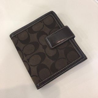 コーチ(COACH)の★正規品★ コーチ/COACH シグネチャー キャンバス×レザー 二つ折り財布(財布)