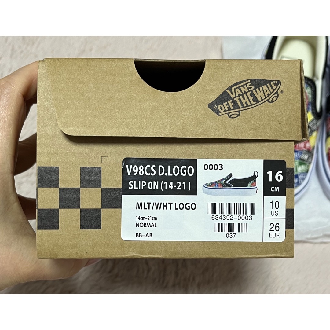 VANS - 美品 VANS スリッポン 16cm デッキロゴ 紐なし バンズの通販 by