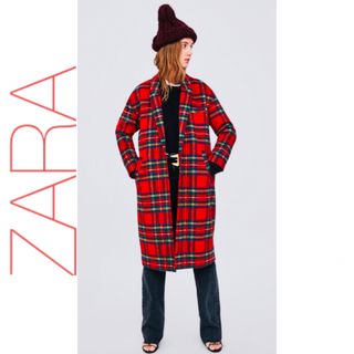 ザラ(ZARA)のZARA ❤️  ザラ　タータンチェック　ロングコート　チェック　(ロングコート)