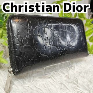 クリスチャンディオール(Christian Dior)のクリスチャンディオール 長財布 トロッター ブラック ラウンド Dior 財布黒(財布)