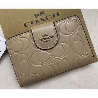 コーチ(COACH)の[新品未使用]✨COACHバイカラー二つ折り財布✨ミニ財布(財布)