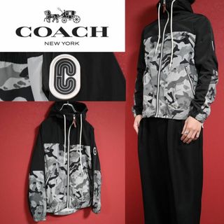 コーチ(COACH)の【美品/定価69,300円】COACH カモフラ柄 ナイロンパーカー ジャケット(ナイロンジャケット)