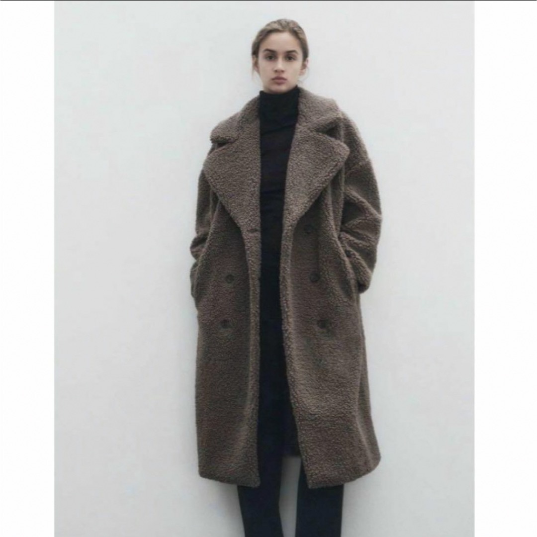 ZARA - 完売品・未使用級✨ ザラ ダブルブレスト フェイク ボア ZARA - 完売品・未使用級✨ ザラ ダブルブレスト フェイク ボア