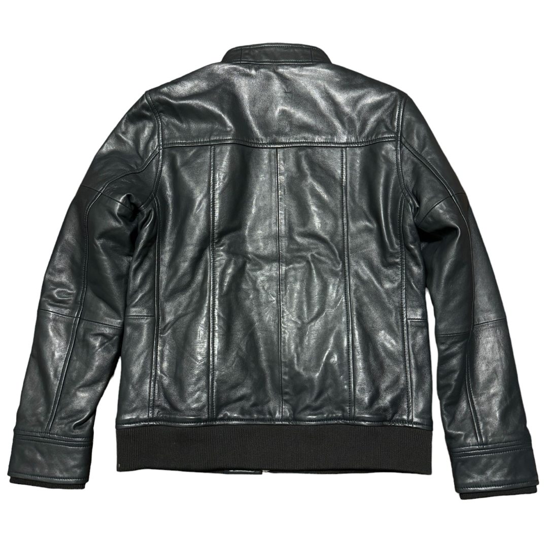 AKM(エイケイエム)のAKM エイケイエム Contemporary レザーブルゾン ネイビー S メンズのジャケット/アウター(レザージャケット)の商品写真