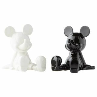 【人気商品】enesco ソルト＆ペッパー セット ミッキー ブラック＆ホワイト(テーブル用品)