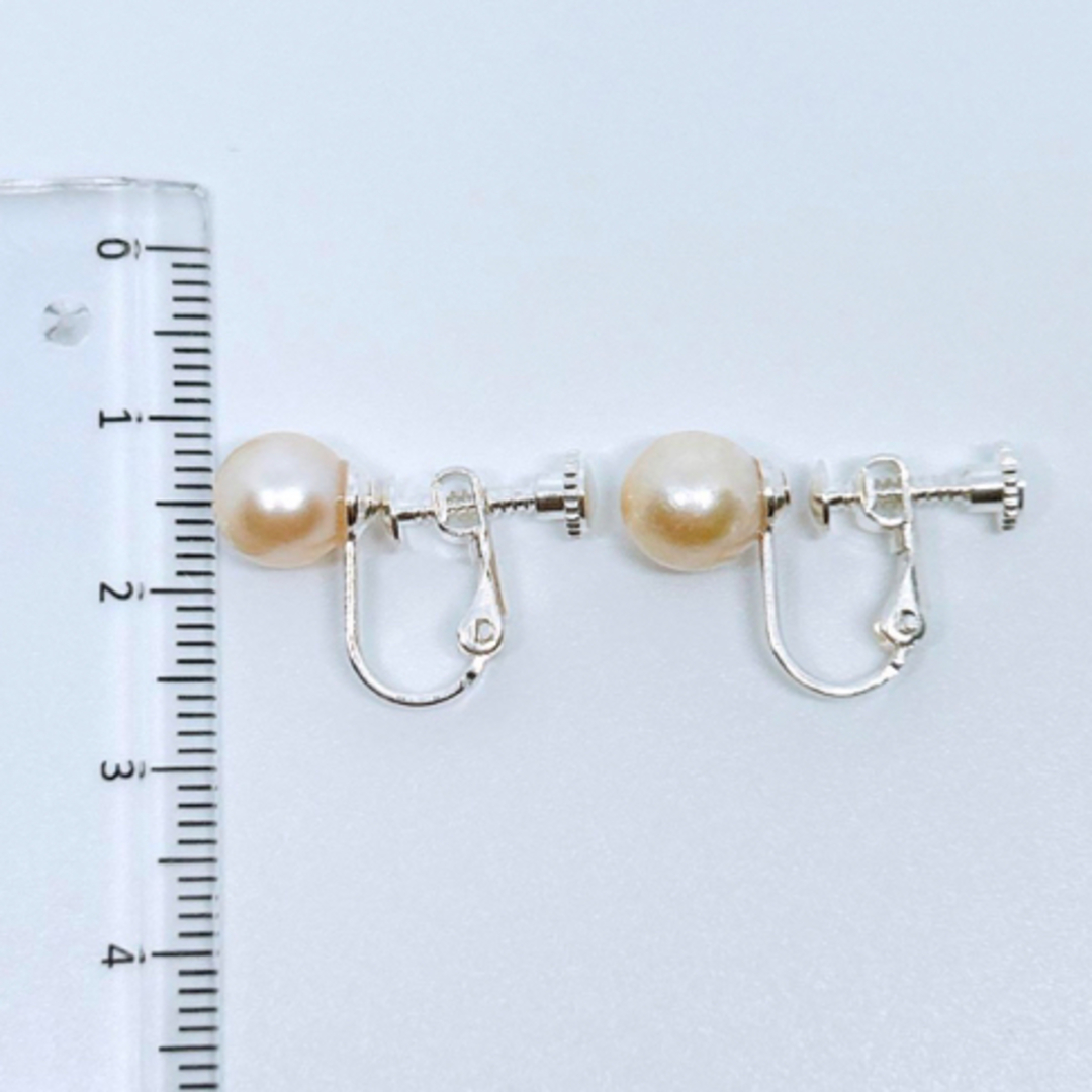 真珠 イヤリング パール あこや真珠 7.5mm シルバー直結イヤリング 結婚式 レディースのアクセサリー(イヤリング)の商品写真