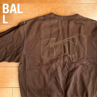 バル(BAL)のBAL バル L 刺繍スウェット ブラック 裏原(スウェット)