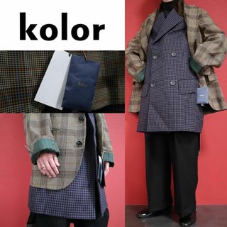 kolor - kolor 19AW ハードコットンウェザーミリタリーコート カーキ