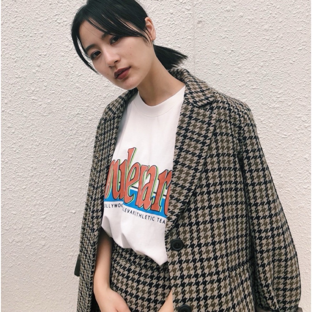 moussy(マウジー)の【MOUSSY】チェックジャケット レディースのジャケット/アウター(テーラードジャケット)の商品写真