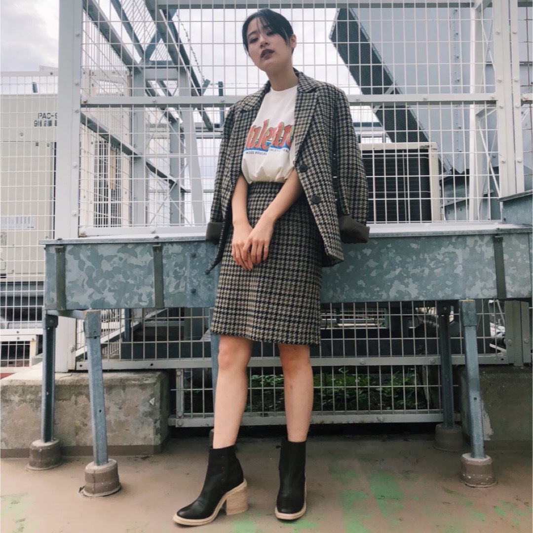 moussy(マウジー)の【MOUSSY】チェックジャケット レディースのジャケット/アウター(テーラードジャケット)の商品写真