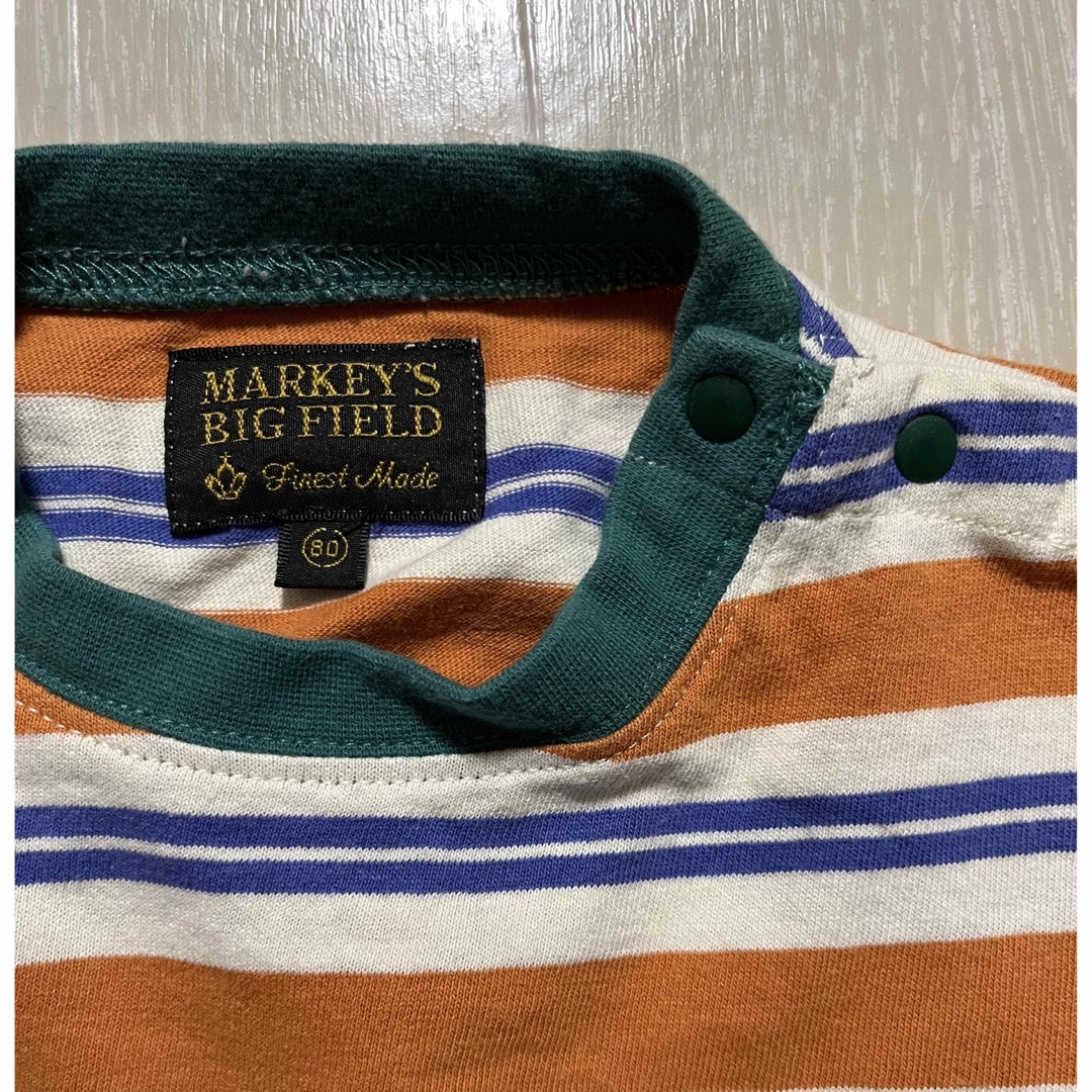 MARKEY'S(マーキーズ)のMARKEY’S Tシャツ ストライプ柄 80サイズ キッズ/ベビー/マタニティのベビー服(~85cm)(Ｔシャツ)の商品写真