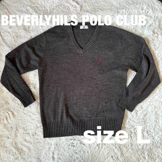 ビバリーヒルズポロクラブ(BEVERLY HILLS POLO CLUB（BHPC）)のビバリーヒルズポロクラブ　セーター　薄茶色　Lサイズ(ニット/セーター)