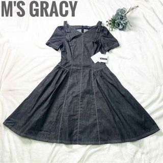 M'S GRACY - ✴️エムズグレイシー✴️デイジー柄ブルーワンピース