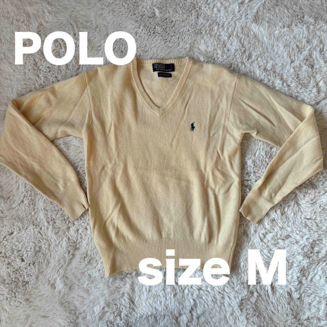 POLO RALPH LAUREN(ポロラルフローレン)のポロ　ラルフローレン　セーター　Mサイズ　白色 メンズのトップス(ニット/セーター)の商品写真