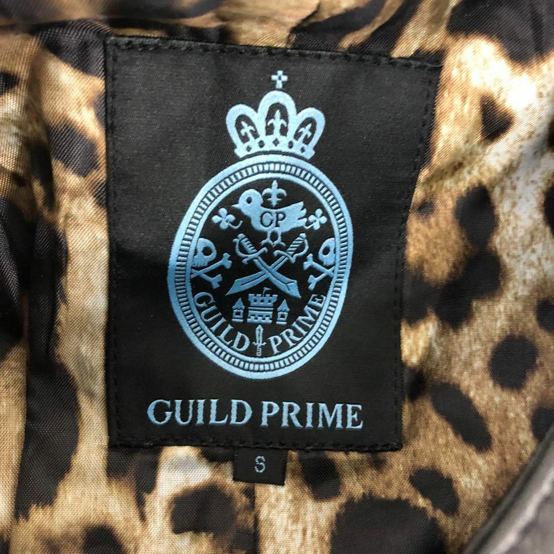 GUILD PRIME(ギルドプライム)の【送料無料】GUILD PRIME シングルライダースジャケット レザー S レディースのジャケット/アウター(ライダースジャケット)の商品写真