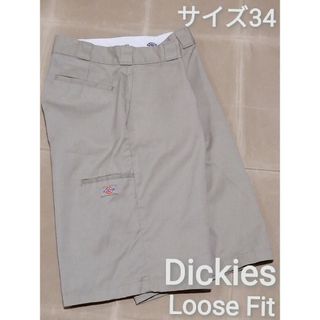 ディッキーズ(Dickies)のDickies　サイズ34　Loose Fit ハーフパンツ　ベージュ(ショートパンツ)