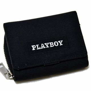 プレイボーイ(PLAYBOY)のPLAYBOY コンパクトウォレット 新品 ラウンドファスナー 黒 プレイボーイ(財布)