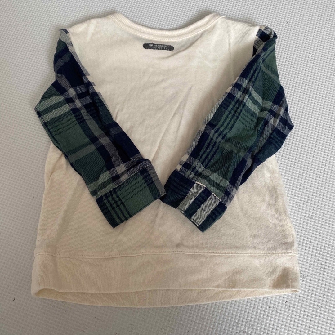 apres les cours(アプレレクール)のアプレレクール　袖切替ロゴTシャツ　90 キッズ/ベビー/マタニティのキッズ服男の子用(90cm~)(Tシャツ/カットソー)の商品写真