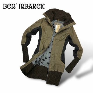 【新品未使用・送料無料】BEN'MBAREK レザーニットジャケット コート(その他)