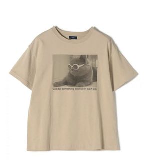 シップス(SHIPS)の　SHIPSオーガニックコットンキャットプリントTEE(Tシャツ(半袖/袖なし))