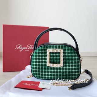 ロジェヴィヴィエ(ROGER VIVIER)の新品同様【ロジェヴィヴィエ】ヴィヴ レディバグ　ストラス バックル　バッグ(ハンドバッグ)