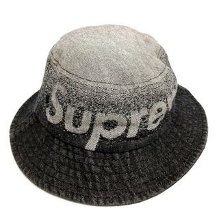 シュプリーム(Supreme)の★Supreme シュプリーム 22SS Fade Jacquard Denim Crusher フェード ジャガード デニム バケットハット グレー sizeM-L(その他)