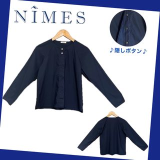 ニーム(NIMES)の【NIMES】ネイビーブラウス ボタン付き(シャツ/ブラウス(長袖/七分))