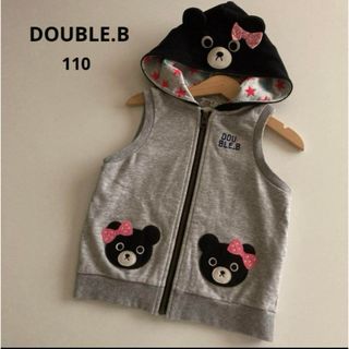 ダブルビー(DOUBLE.B)のミキハウス　ダブルビー スウェット　パーカー　ベスト　なりきり　ビー子ちゃん　春(Tシャツ/カットソー)