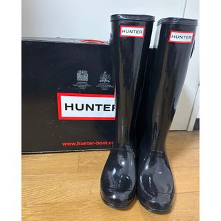 ハンター(HUNTER)のLu.Luu様専用　新品未使用　HUNTER  レインブーツ　ブラック(レインブーツ/長靴)