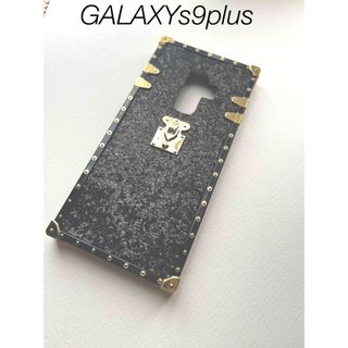 GALAXYs9plusキラキララメグリッターブラック黒ギャラクシーケース新品(Androidケース)