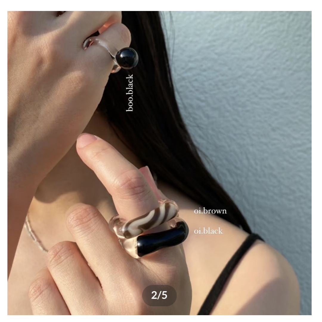 yurika akutsu - oi / black ring レディースのアクセサリー(リング(指輪))の商品写真