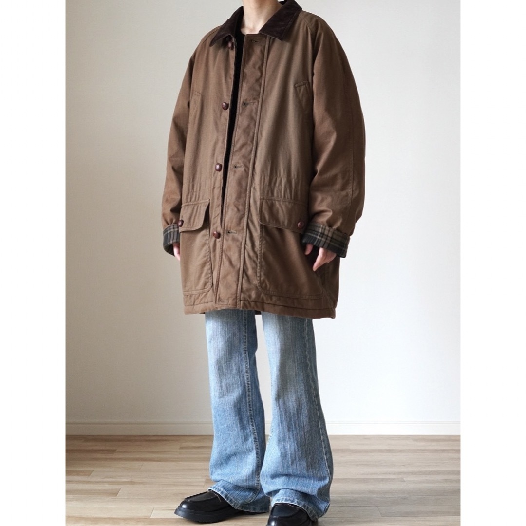 VINTAGE(ヴィンテージ)の00s 古着 OLD UNIQLO 中綿 ハンティングジャケット 襟切り替え メンズのジャケット/アウター(カバーオール)の商品写真