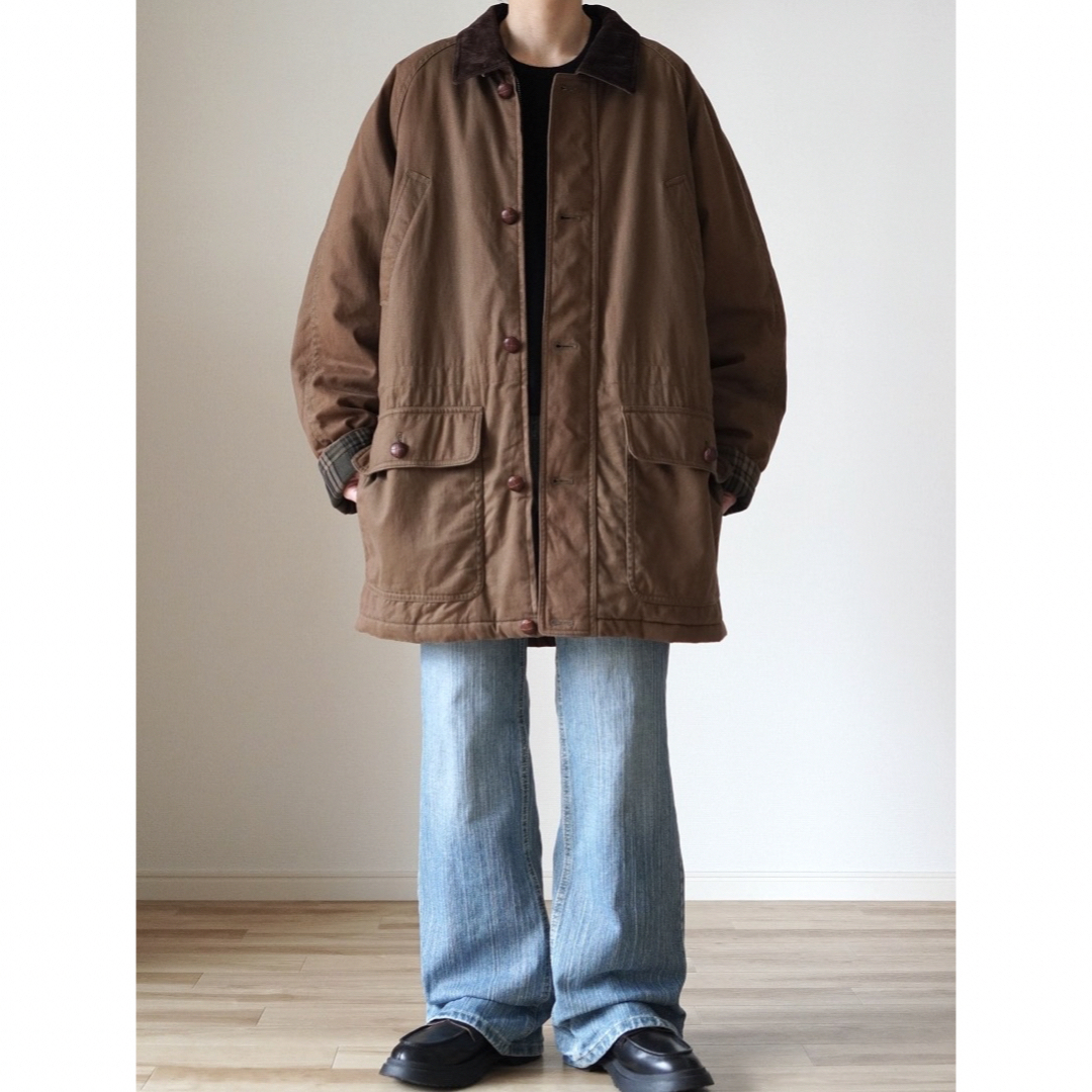 VINTAGE(ヴィンテージ)の00s 古着 OLD UNIQLO 中綿 ハンティングジャケット 襟切り替え メンズのジャケット/アウター(カバーオール)の商品写真