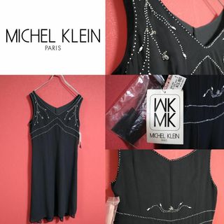 ミッシェルクラン(MICHEL KLEIN)の【新品未使用】MICHEL KLEIN 装飾デザイン ノースリーブ ワンピース(ひざ丈ワンピース)