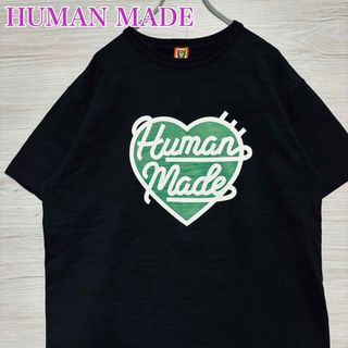 ヒューマンメイド(HUMAN MADE)の【希少デザイン】ヒューマンメイド　Tシャツ　Lサイズ　ビッグロゴ　ハートロゴ(Tシャツ/カットソー(半袖/袖なし))