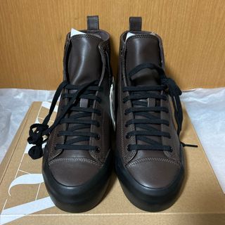 ザラ(ZARA)のZARA ザラ　レザー　ハイカットスニーカー　新品　39サイズ　25.5センチ(スニーカー)