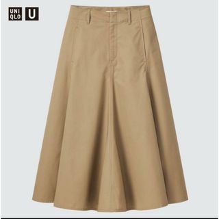 ユニクロ(UNIQLO)の最終値下げ【新品未使用】UNIQLO ユニクロ　コットンツイルフレアスカート(ロングスカート)