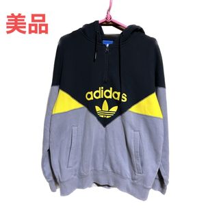 アディダス(adidas)の【美品】adidas ハーフジップフーディー(パーカー)