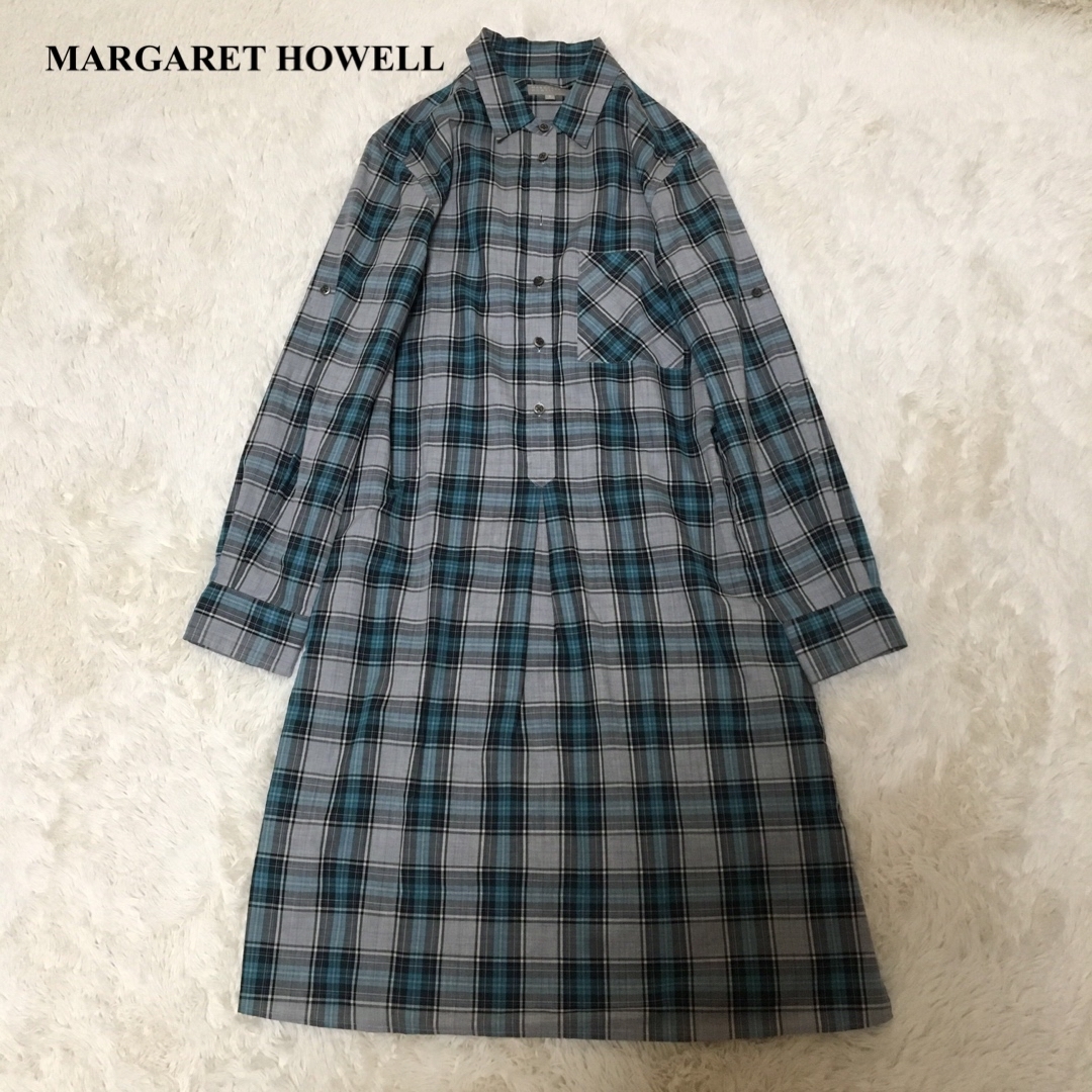 MARGARET HOWELL チェック シャツワンピース